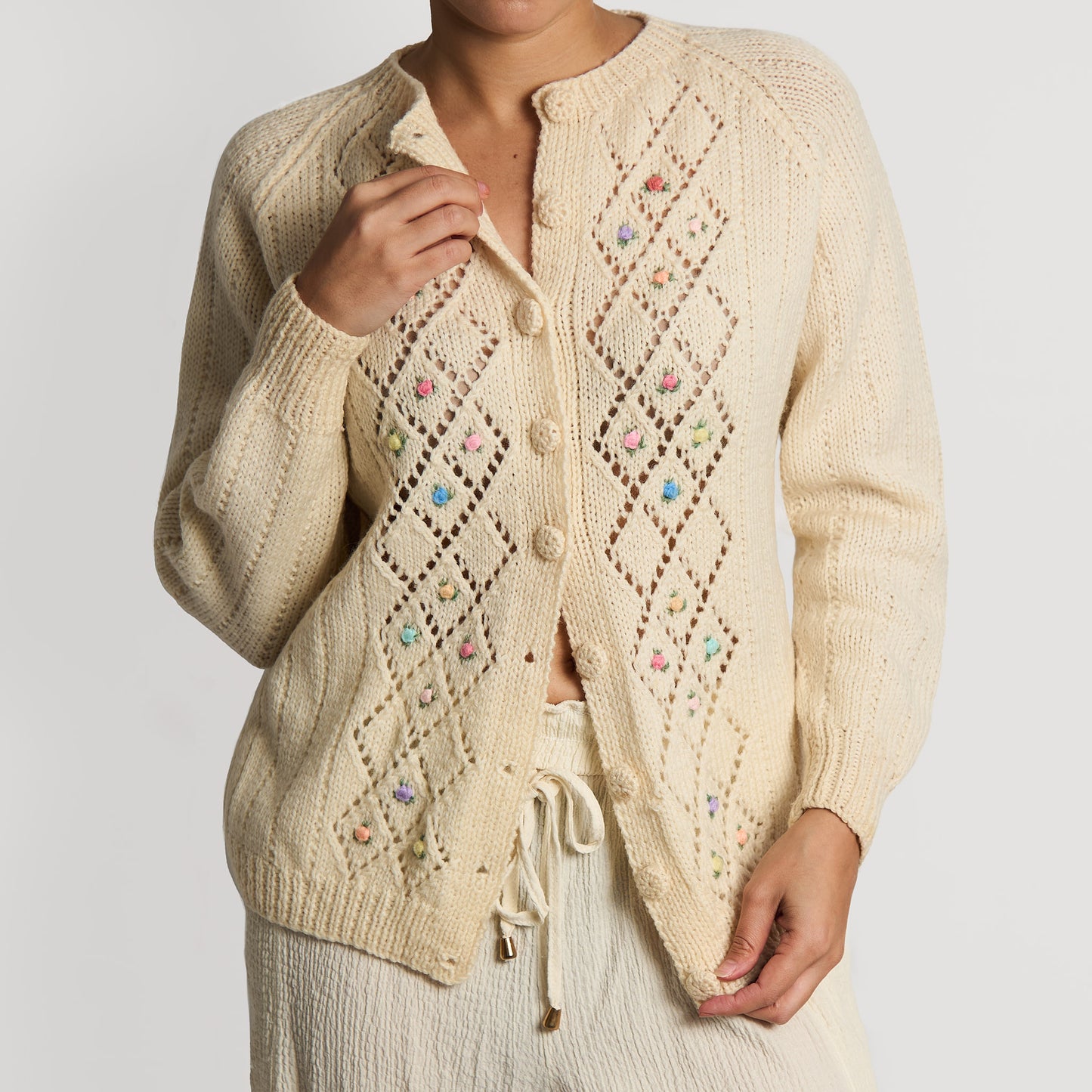 Smith’s Bermuda Vintage 70’s Floral Wool Sweater