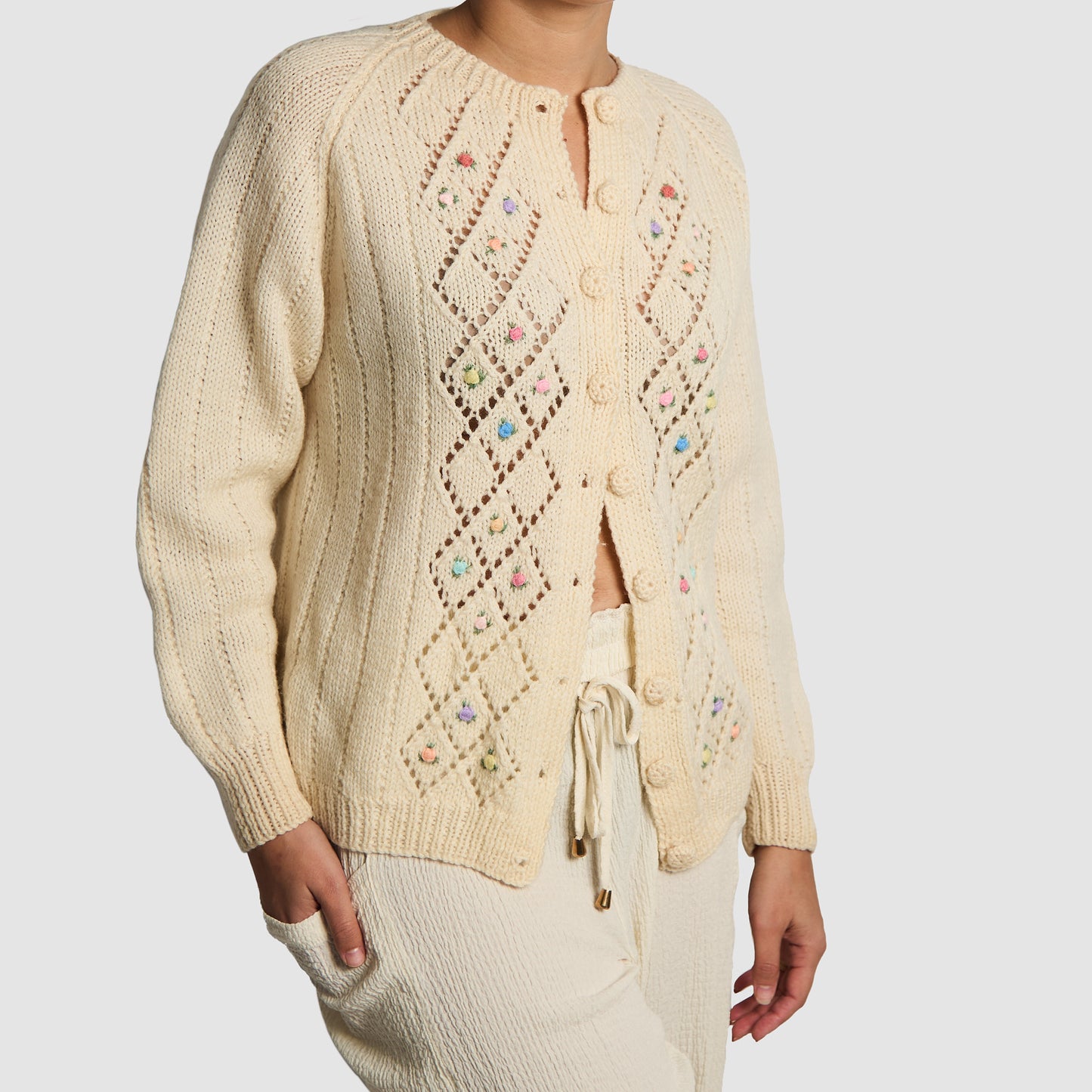 Smith’s Bermuda Vintage 70’s Floral Wool Sweater
