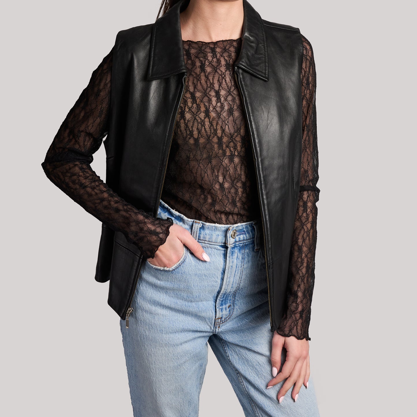 Croft & Barrow Lambskin Leather Vest