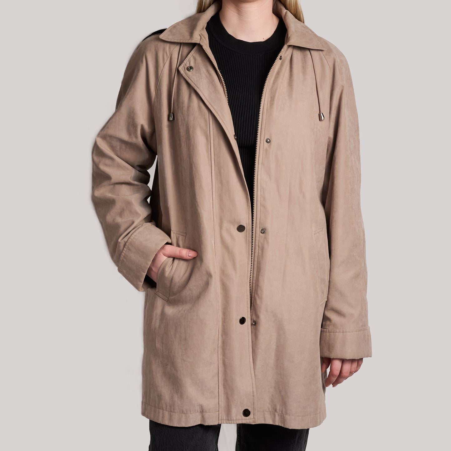 Fleet Street Rain Coat With Removable Hood