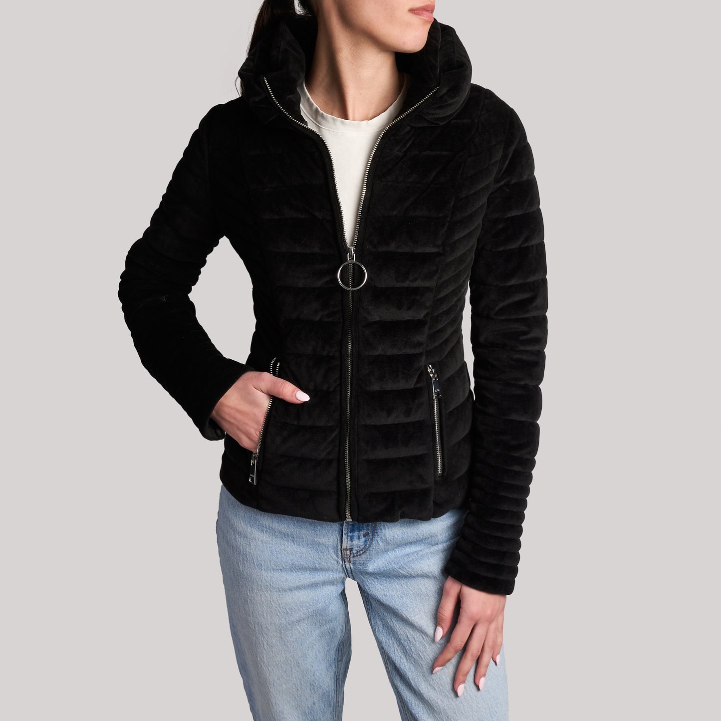 Guess Velvet Puffer Jacket