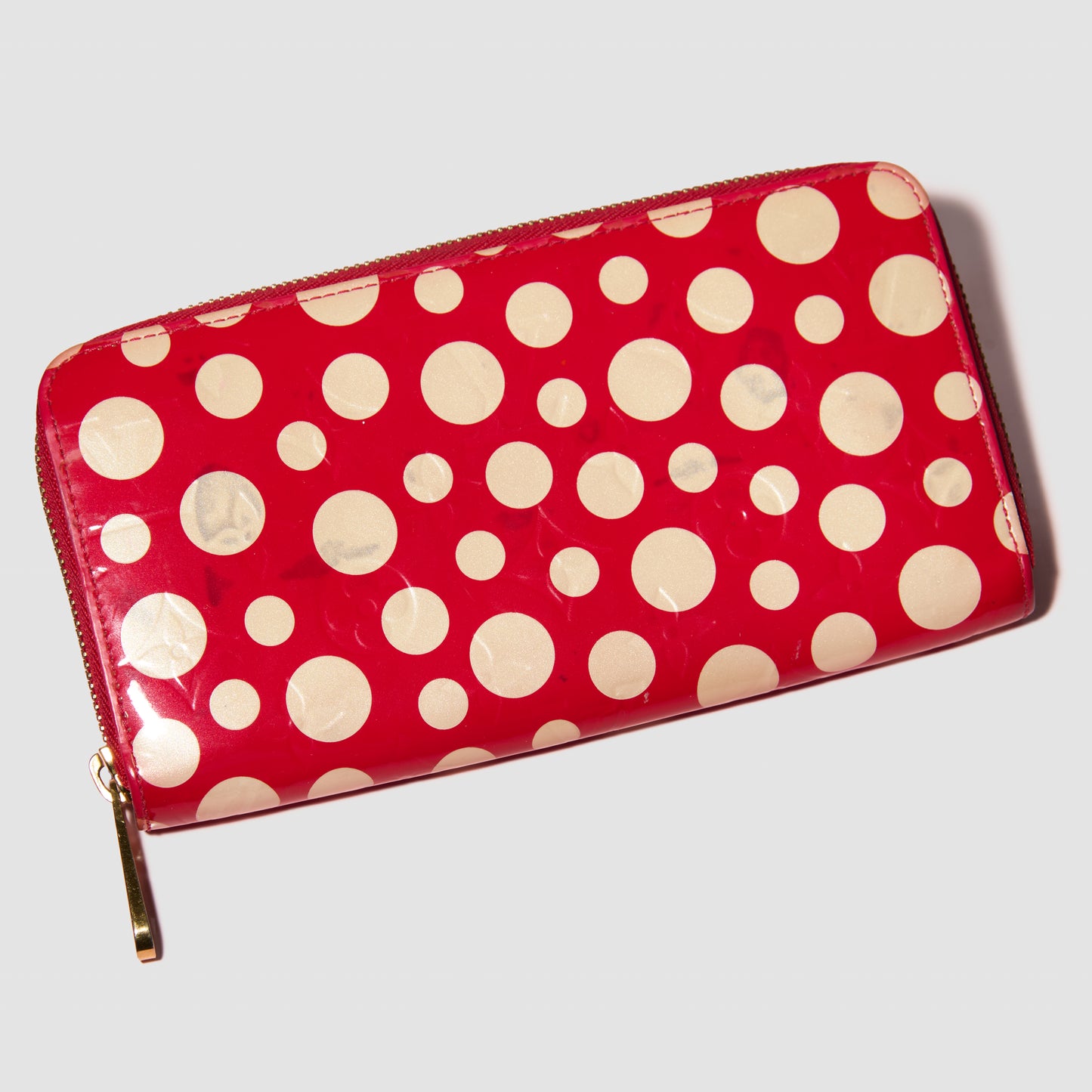 Louis Vuitton Red Monogram Vernis Limited Edition Yayoi Kusama Dots Wallet