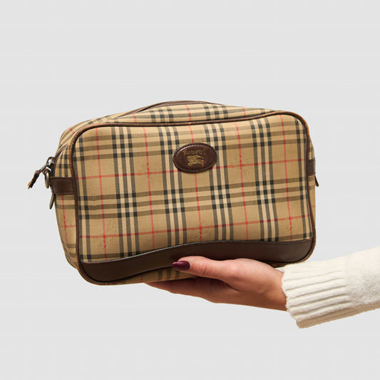 Vintage Burberry Nova Check Cosmetic Bag
