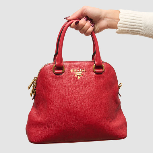Prada Red Leather Handbag