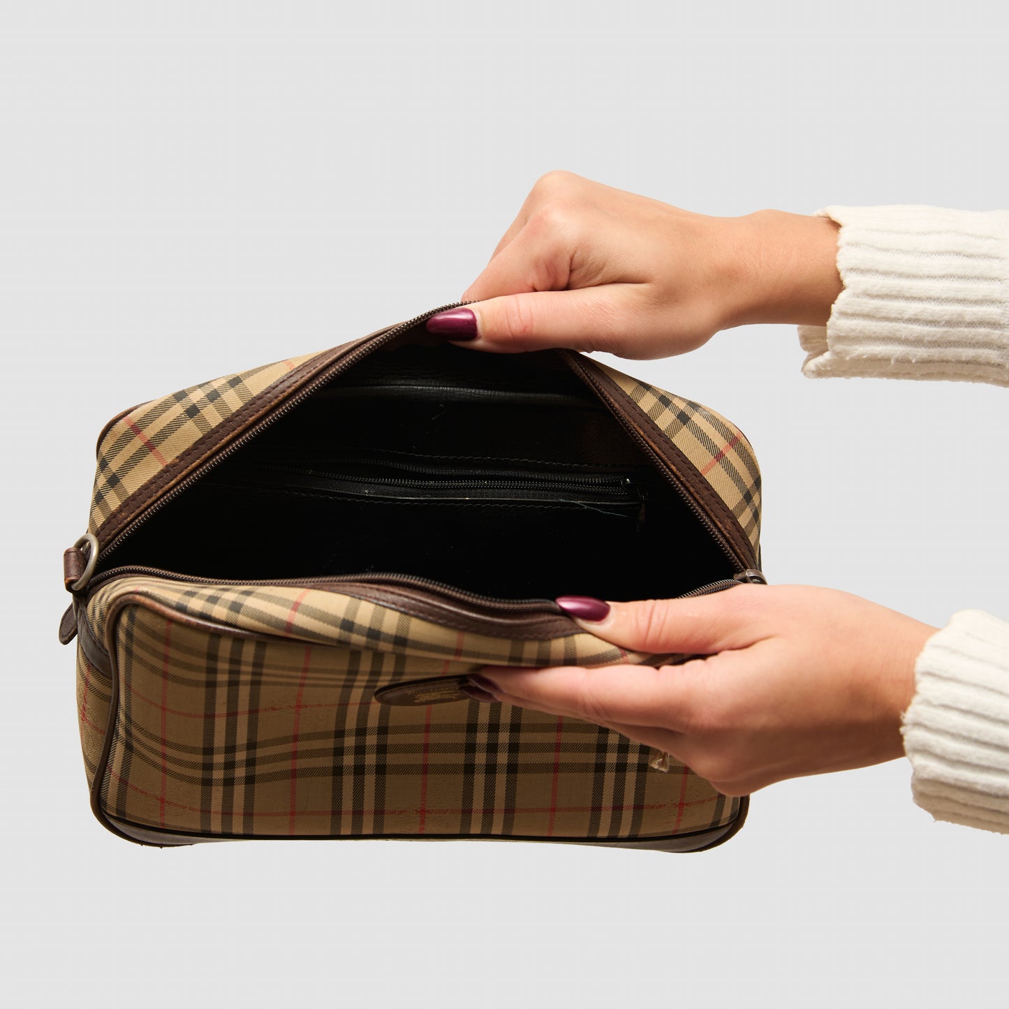 Vintage Burberry Nova Check Cosmetic Bag