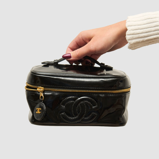 Chanel Coco Mark Patent Leather Vanity Bag